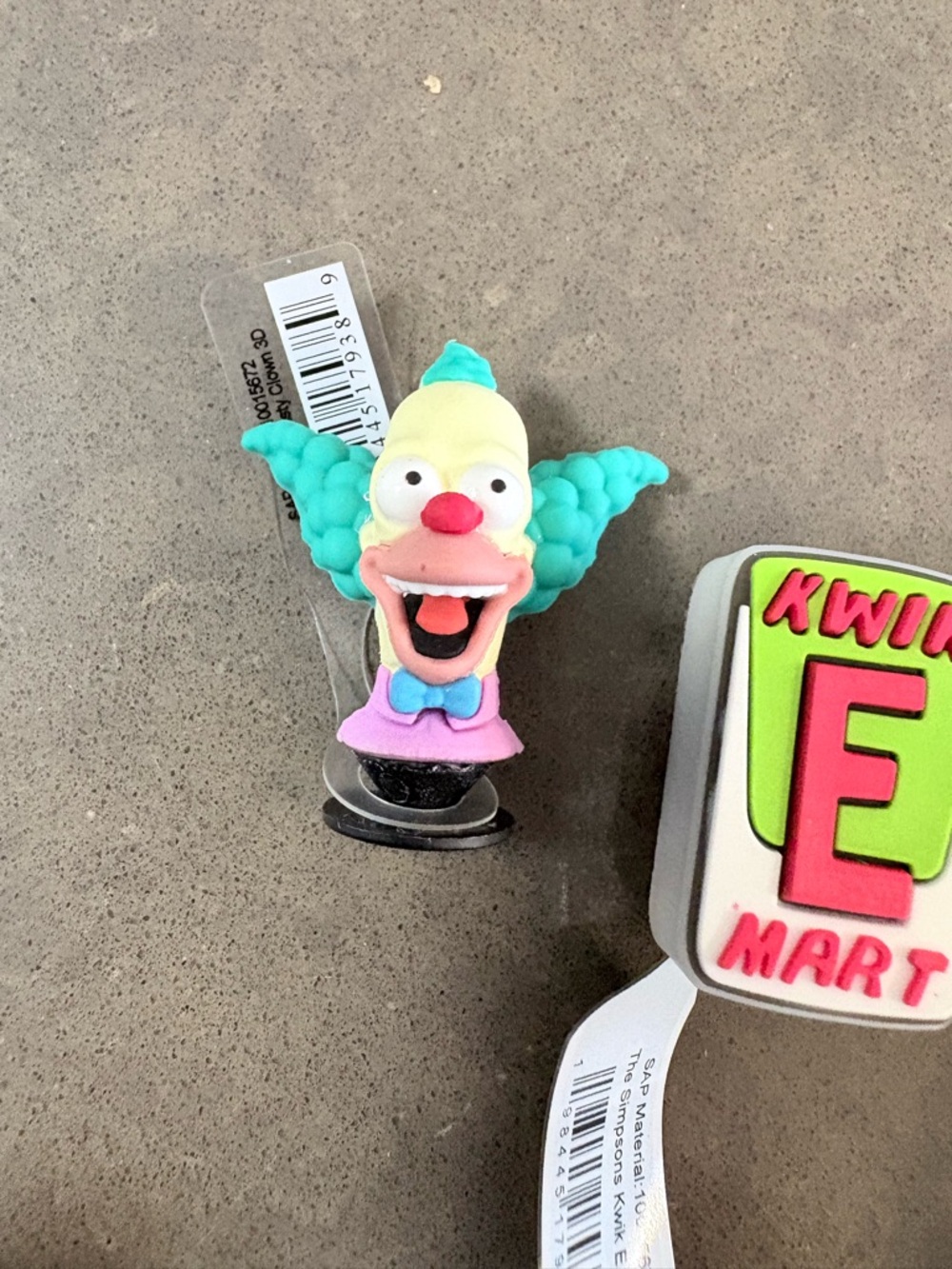 Krusty the Clown and Kwik E Mart crocs jibbitz The Simpsons
